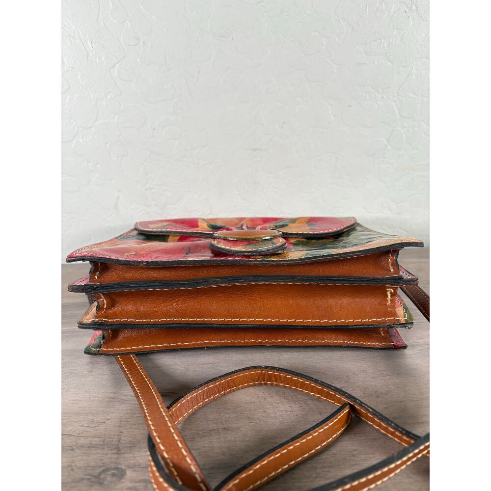 Patricia Nash Van Sannio Floral Leather Crossbody Bag Clutch Colorful‎ Trifold - Picture 6 of 8
